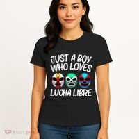 L.U.C.H.A L.I.B.R.E Gift Mexican Wrestling Mask Women's T-Shirt thumb 4