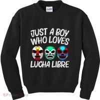 L.U.C.H.A L.I.B.R.E Gift Mexican Wrestling Mask Kids Sweatshirt thumb 0