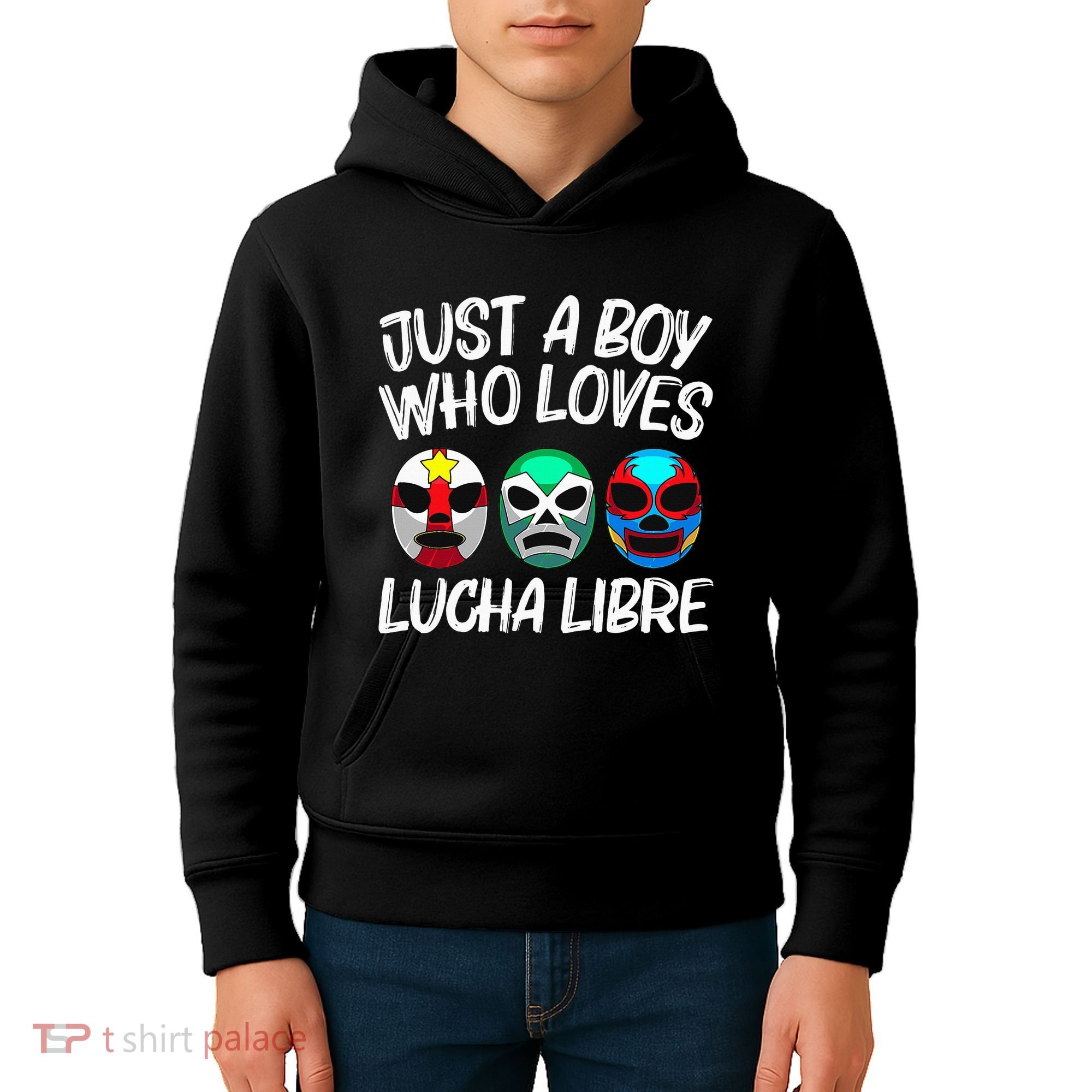 L.U.C.H.A L.I.B.R.E Gift Mexican Wrestling Mask Kids Hoodie