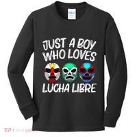 L.U.C.H.A L.I.B.R.E Gift Mexican Wrestling Mask Kids Long Sleeve Shirt thumb 0