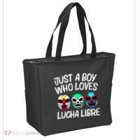 L.U.C.H.A L.I.B.R.E Gift Mexican Wrestling Mask Tote Bag thumb 2