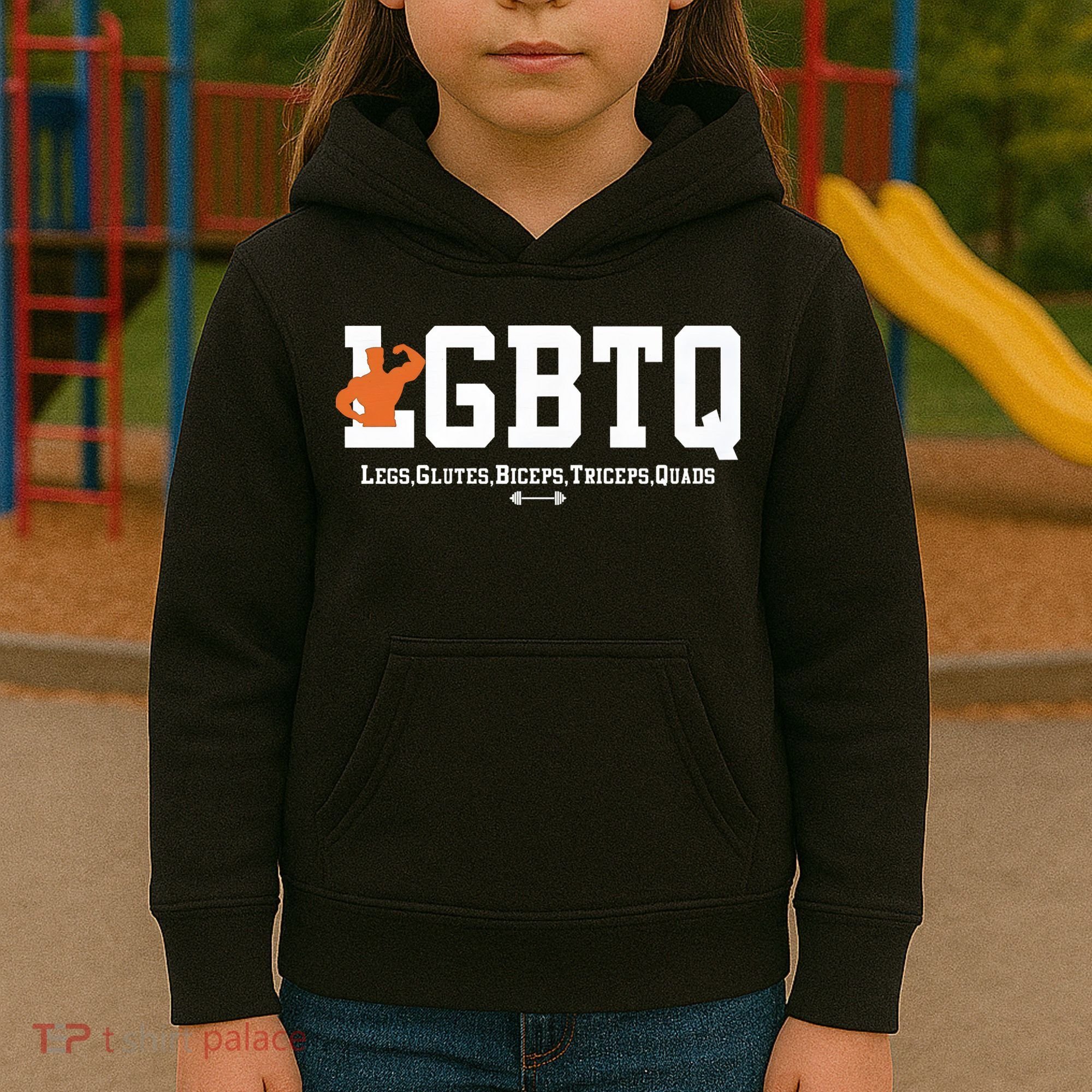 Lgbtq Legs Glutes Biceps Triceps Quads Kids Hoodie
