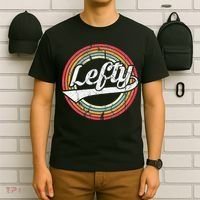Lefty Left Handed Proud Retro Vintage Rainbow T-Shirt thumb 6