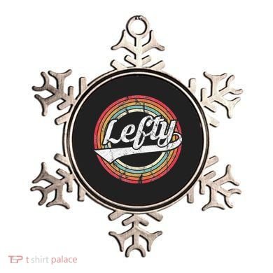 Lefty Left Handed Proud Retro Vintage Rainbow Ornament