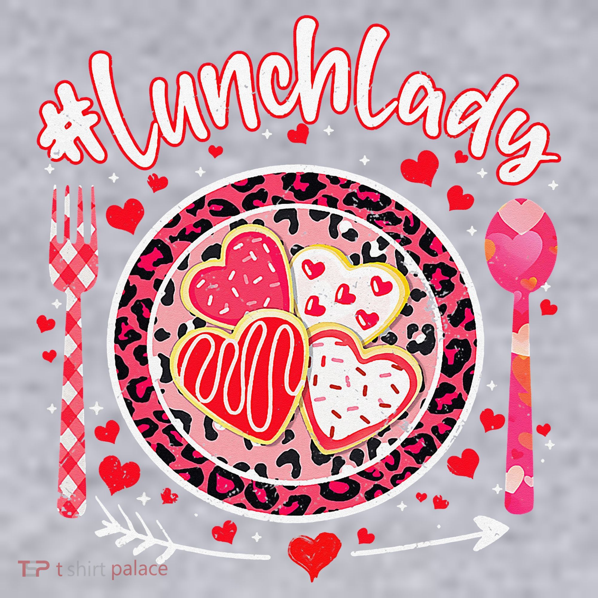 Lunch Lady Happy Valentine's Day Cafeteria Worker Women's Sweatshirt