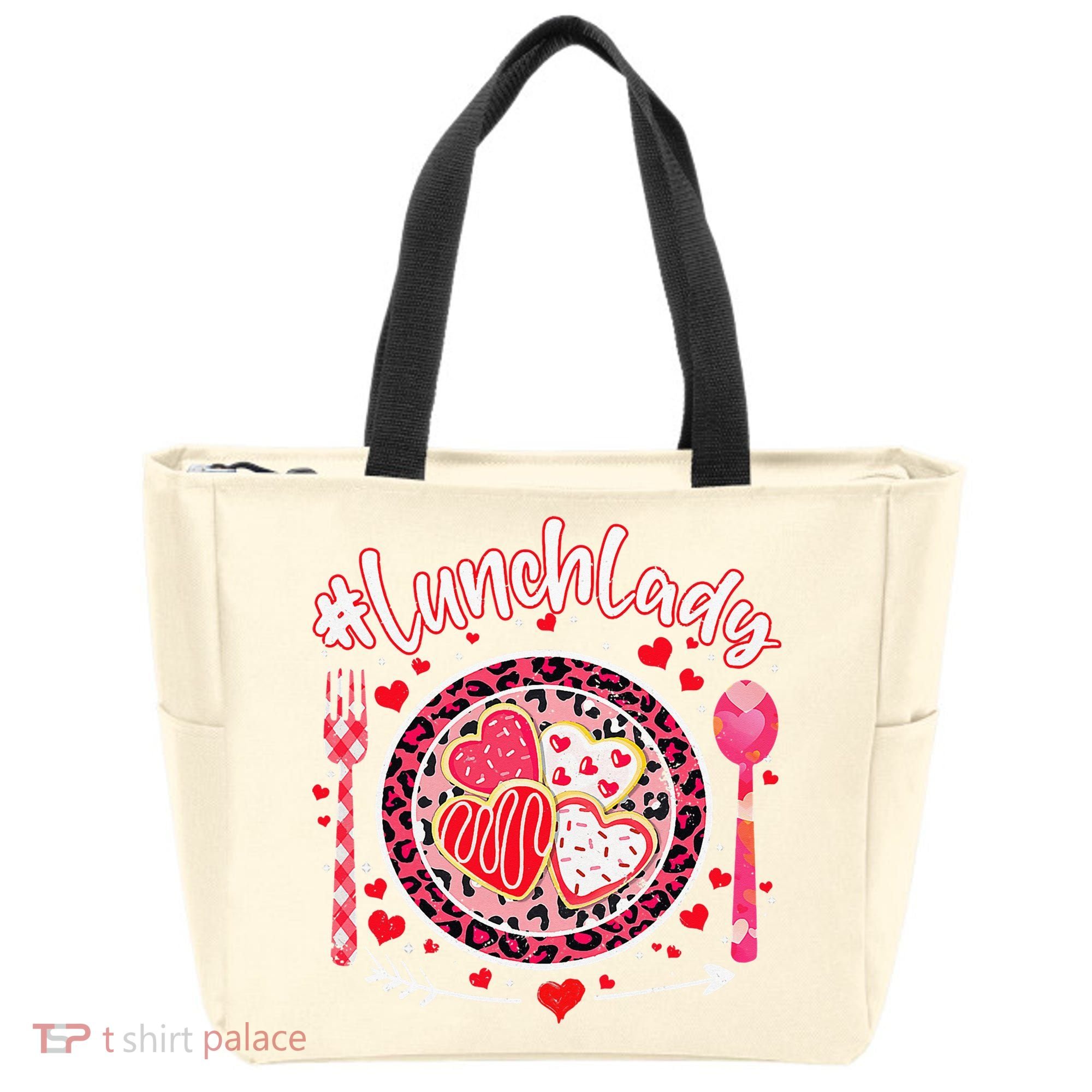 Lunch Lady Happy Valentine's Day Cafeteria Worker Tote Bag