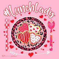 Lunch Lady Happy Valentine's Day Cafeteria Worker Coaster thumb 2