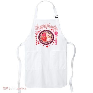 Lunch Lady Happy Valentine's Day Cafeteria Worker Apron