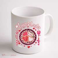 Lunch Lady Happy Valentine's Day Cafeteria Worker Coffee Mug thumb 1