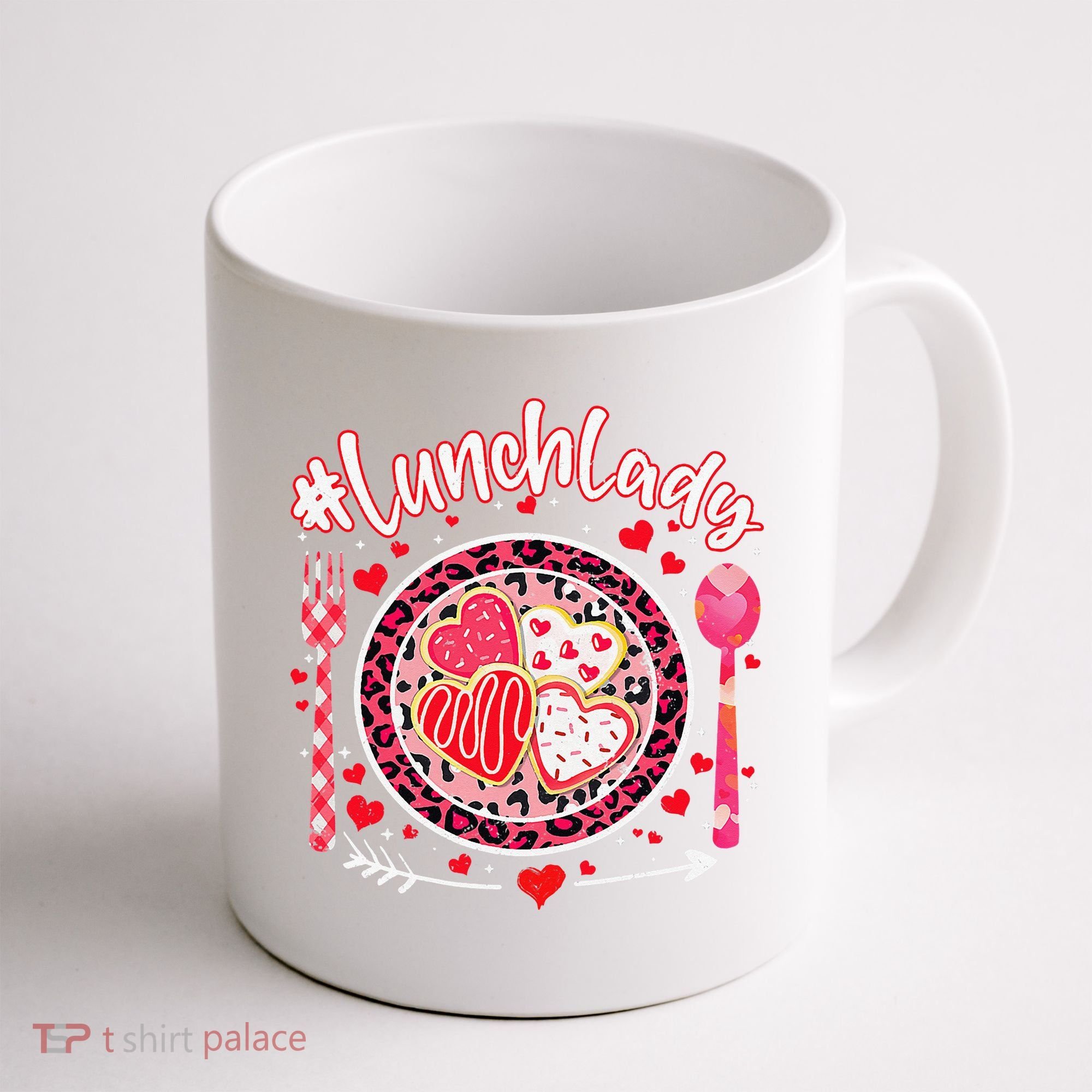 Lunch Lady Happy Valentine's Day Cafeteria Worker Coffee Mug