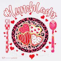 Lunch Lady Happy Valentine's Day Cafeteria Worker Mousepad thumb 1