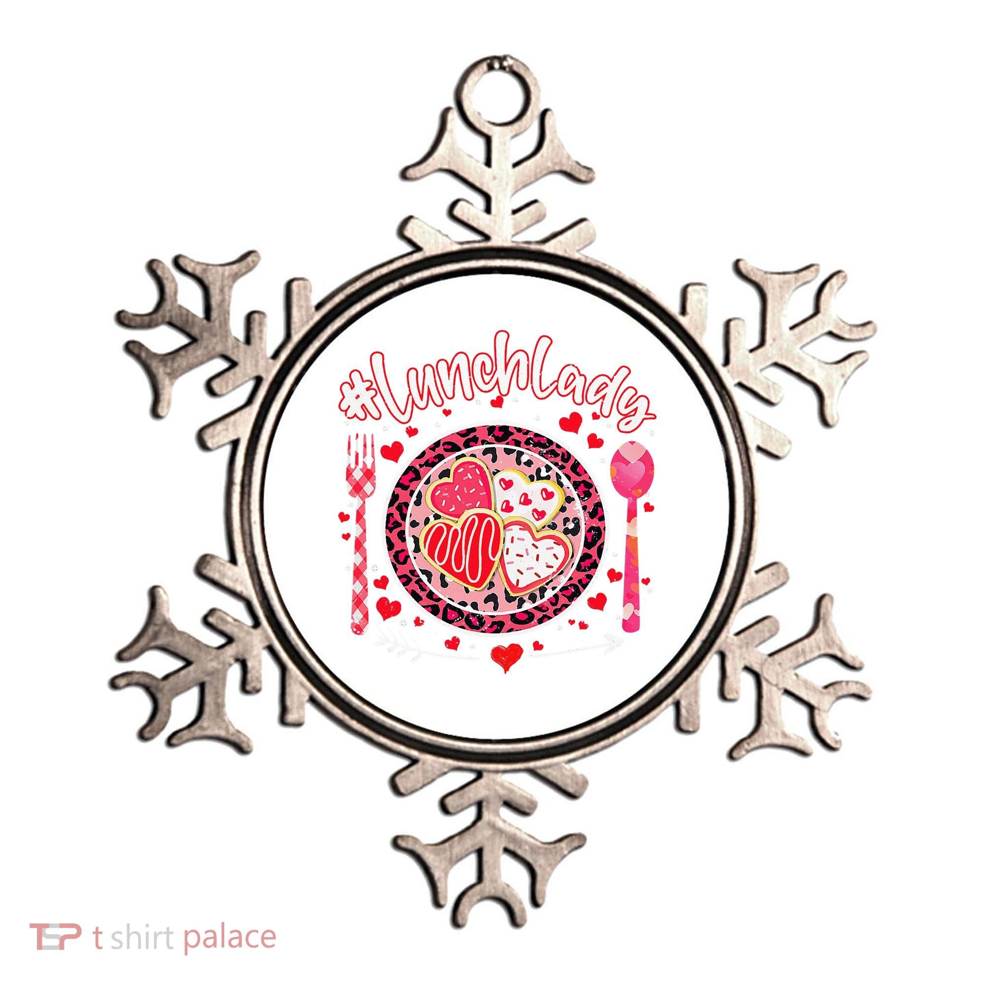 Lunch Lady Happy Valentine's Day Cafeteria Worker Ornament