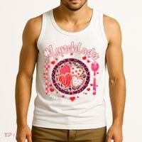 Lunch Lady Happy Valentine's Day Cafeteria Worker Tank Top thumb 3