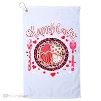 Lunch Lady Happy Valentine's Day Cafeteria Worker Golf Towel thumb 0