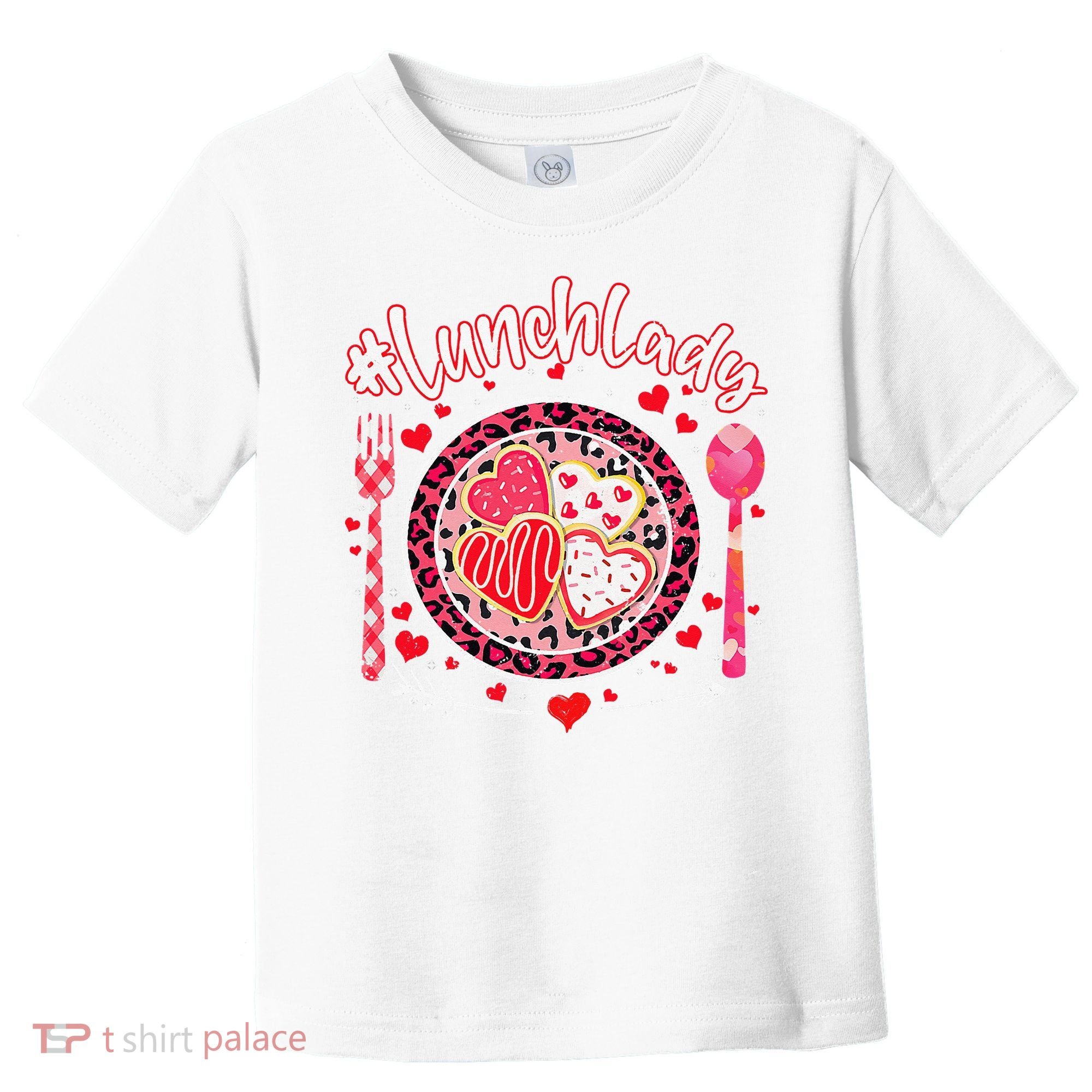 Lunch Lady Happy Valentine's Day Cafeteria Worker Toddler T-Shirt