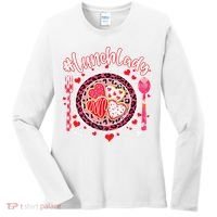 Lunch Lady Happy Valentine's Day Cafeteria Worker Women's Long Sleeve Shirt thumb 0