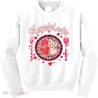 Lunch Lady Happy Valentine's Day Cafeteria Worker Kids Sweatshirt thumb 0