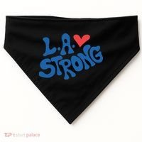 Love La Heart Los Angeles Strong Supportive USA-Made Doggie Bandana thumb 0