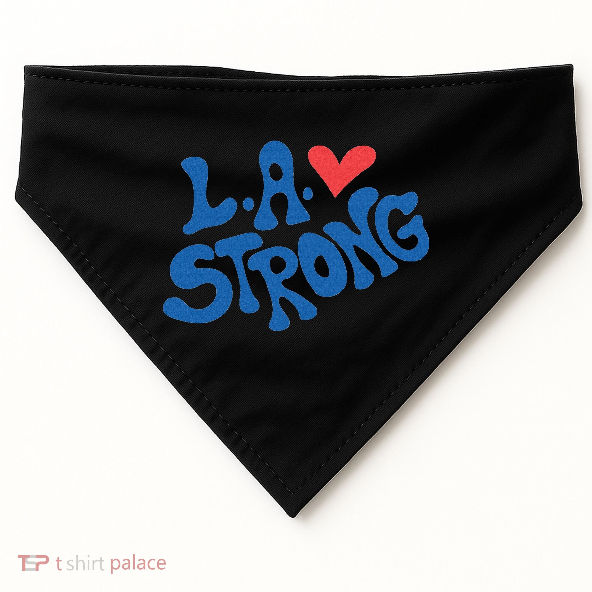 Love La Heart Los Angeles Strong Supportive USA-Made Doggie Bandana