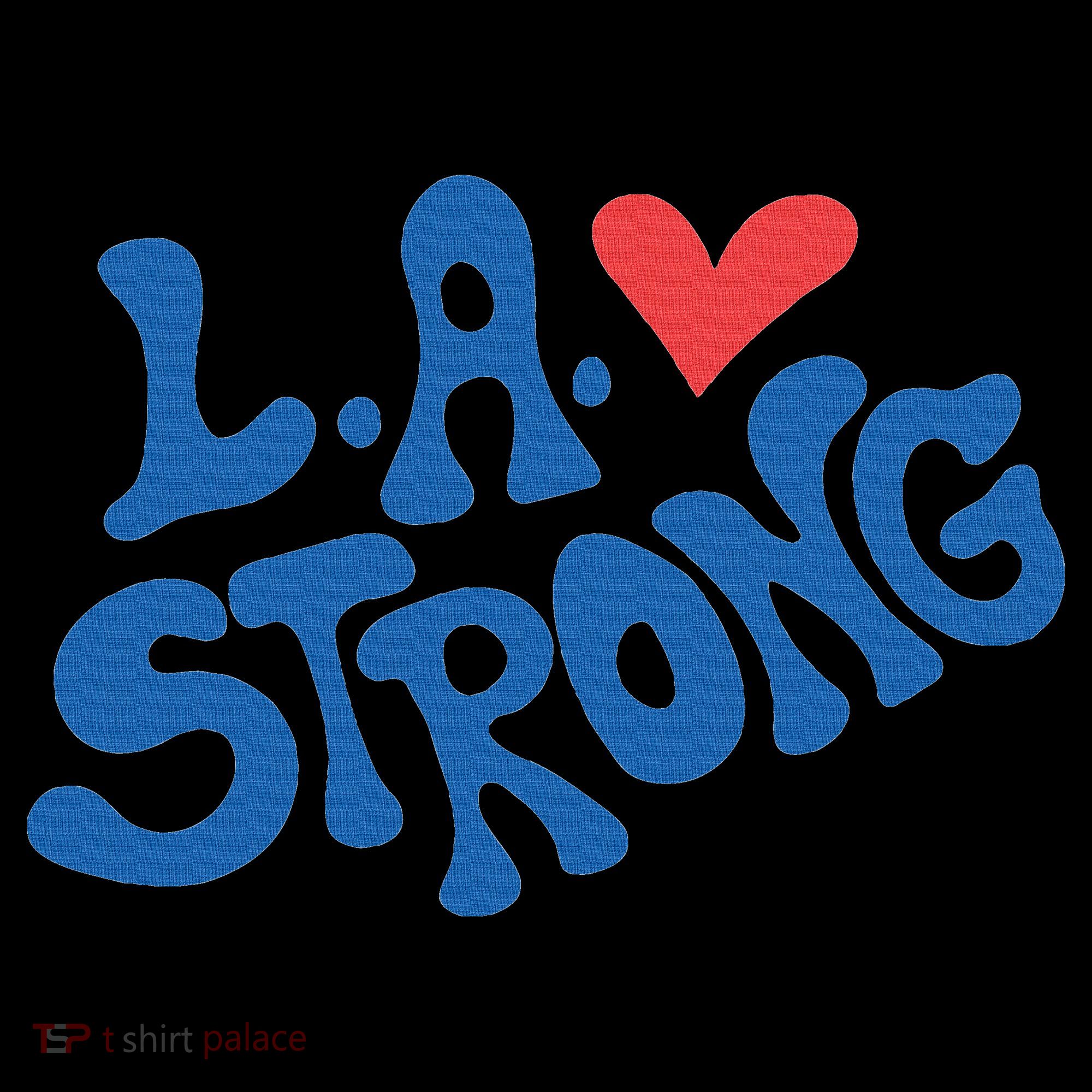 Love La Heart Los Angeles Strong Supportive Women's Hoodie
