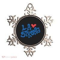Love La Heart Los Angeles Strong Supportive Ornament thumb 0