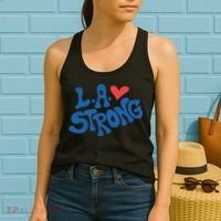 Love La Heart Los Angeles Strong Supportive Women's Tank Top thumb 2