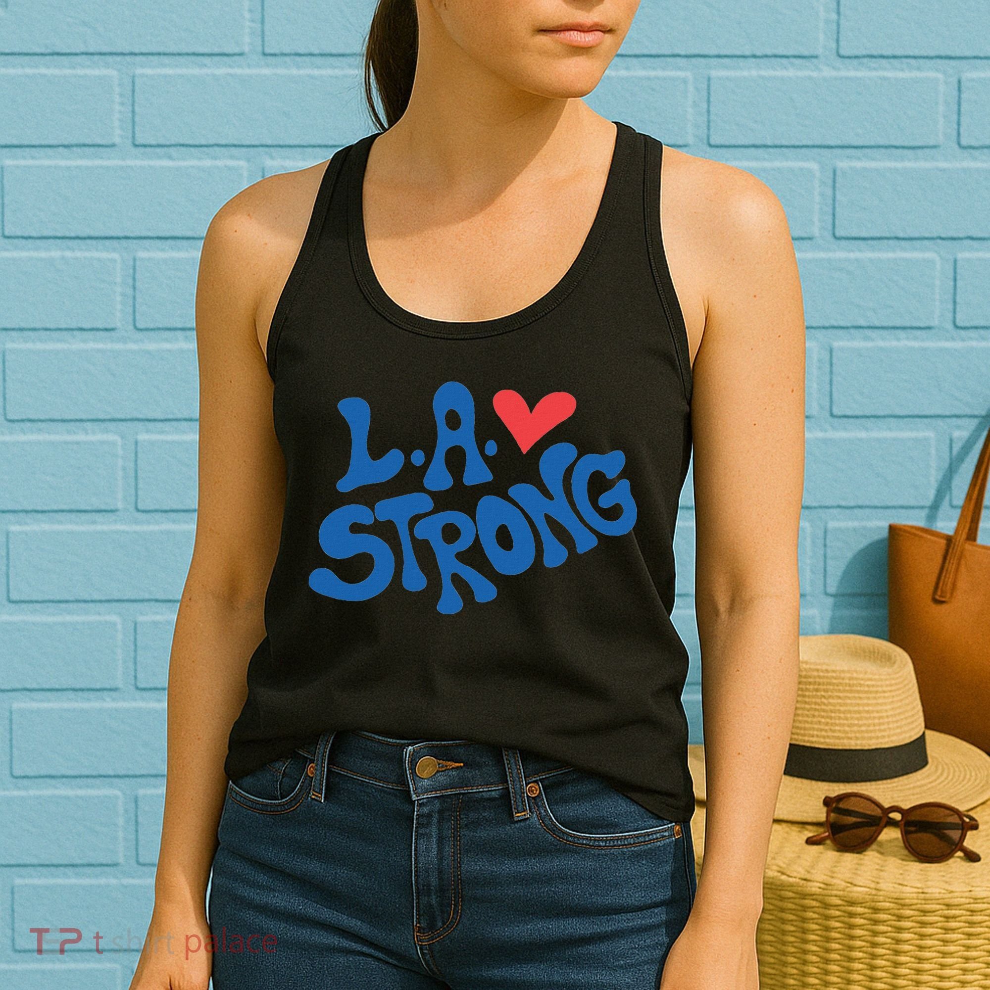 Love La Heart Los Angeles Strong Supportive Women's Tank Top