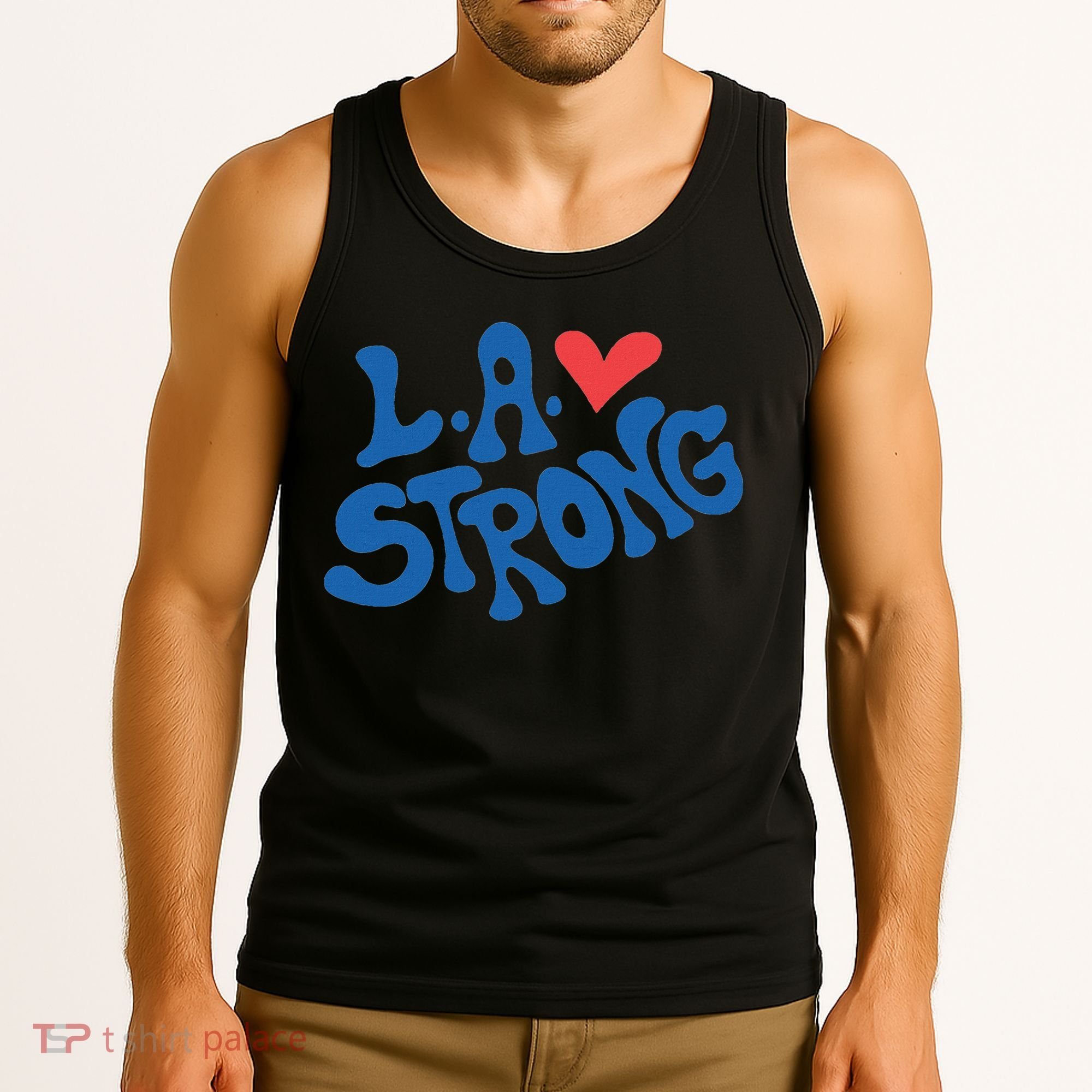 Love La Heart Los Angeles Strong Supportive Tank Top