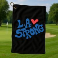 Love La Heart Los Angeles Strong Supportive Golf Towel thumb 1