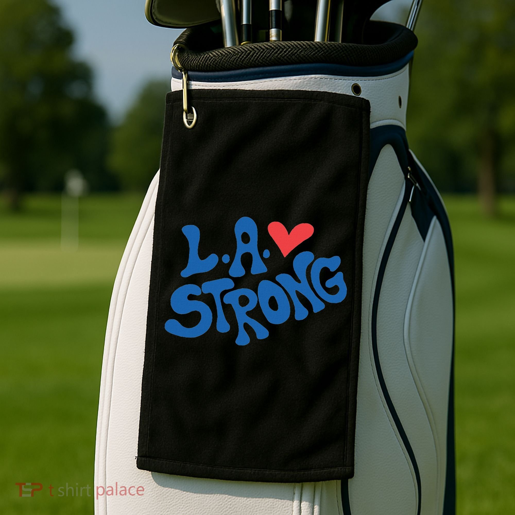 Love La Heart Los Angeles Strong Supportive Golf Towel