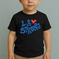 Love La Heart Los Angeles Strong Supportive Toddler T-Shirt thumb 2