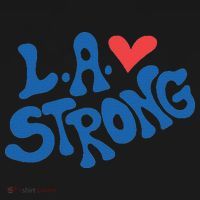 Love La Heart Los Angeles Strong Supportive Kids Sweatshirt thumb 2