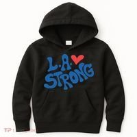 Love La Heart Los Angeles Strong Supportive Kids Hoodie thumb 0