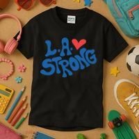 Love La Heart Los Angeles Strong Supportive Kids T-Shirt thumb 3