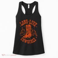 Long Live Howdy Rodeo Western Country Southern Cow Women's Tank Top thumb 0