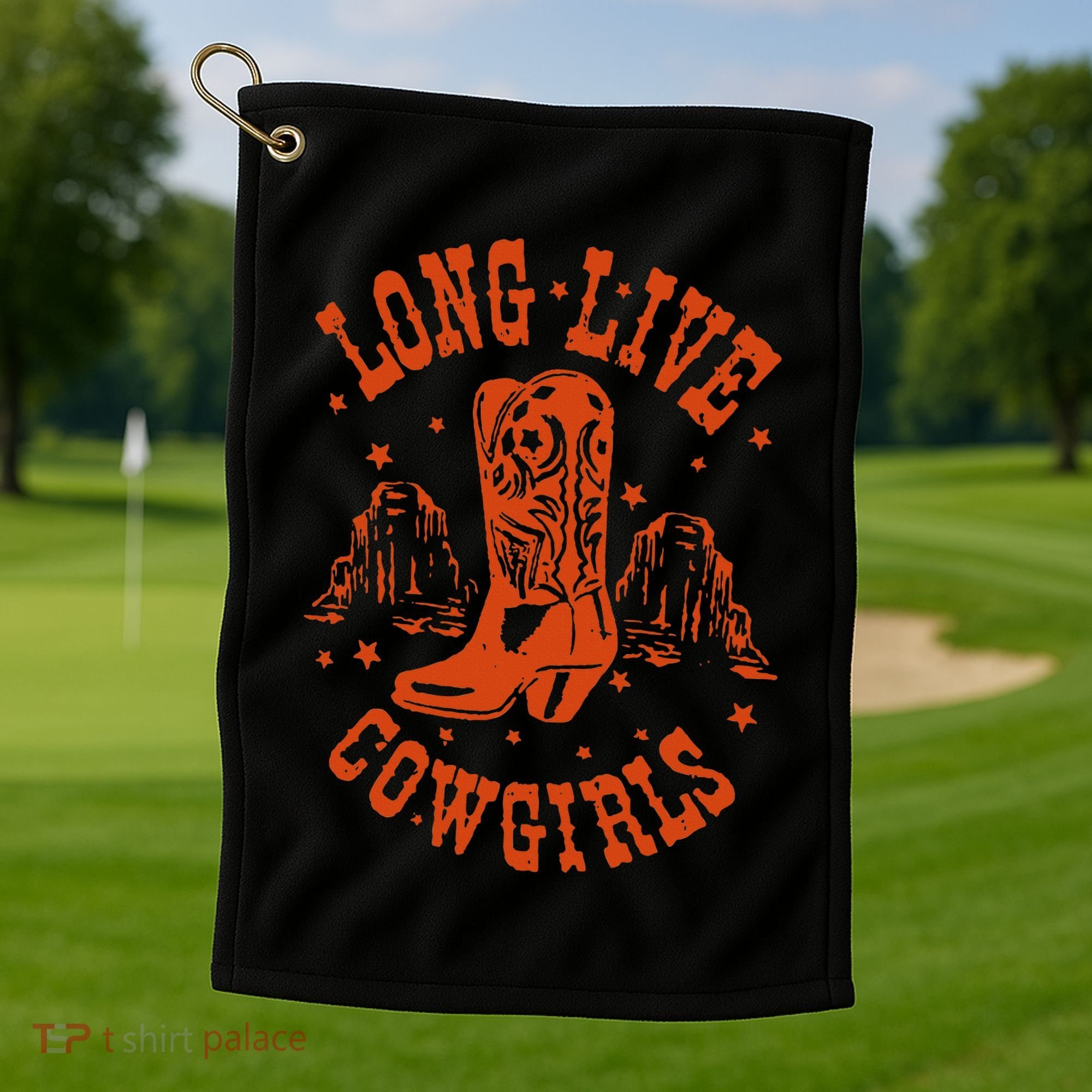 Long Live Howdy Rodeo Western Country Southern Cow Golf Towel