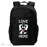 Love Lives Here Happy Valentines Gnome Heart Backpack thumb 0
