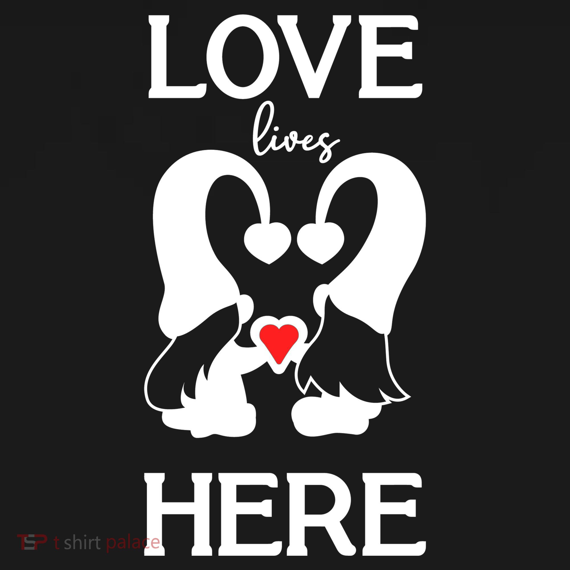 Love Lives Here Happy Valentines Gnome Heart Backpack