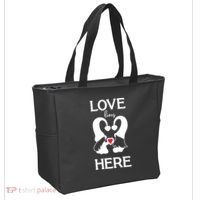 Love Lives Here Happy Valentines Gnome Heart Tote Bag thumb 2