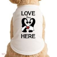 Love Lives Here Happy Valentines Gnome Heart Doggie Tank thumb 0