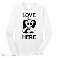 Love Lives Here Happy Valentines Gnome Heart Long Sleeve Shirt thumb 0