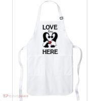 Love Lives Here Happy Valentines Gnome Heart Apron thumb 0