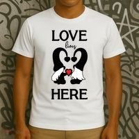 Love Lives Here Happy Valentines Gnome Heart T-Shirt thumb 3