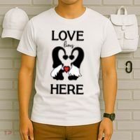 Love Lives Here Happy Valentines Gnome Heart T-Shirt thumb 6