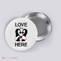 Love Lives Here Happy Valentines Gnome Heart Button thumb 0