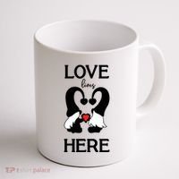 Love Lives Here Happy Valentines Gnome Heart Coffee Mug thumb 1
