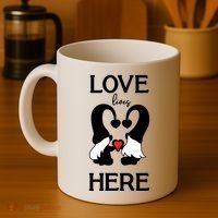 Love Lives Here Happy Valentines Gnome Heart Coffee Mug thumb 4