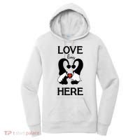 Love Lives Here Happy Valentines Gnome Heart Women's Hoodie thumb 0