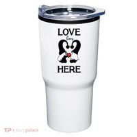 Love Lives Here Happy Valentines Gnome Heart Tumbler thumb 0