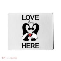 Love Lives Here Happy Valentines Gnome Heart Mousepad thumb 0